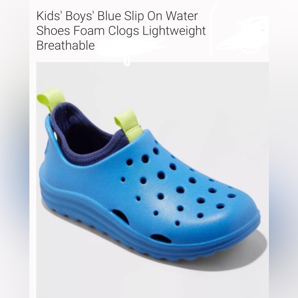 art class Blue and Lime Kids Water Shoes